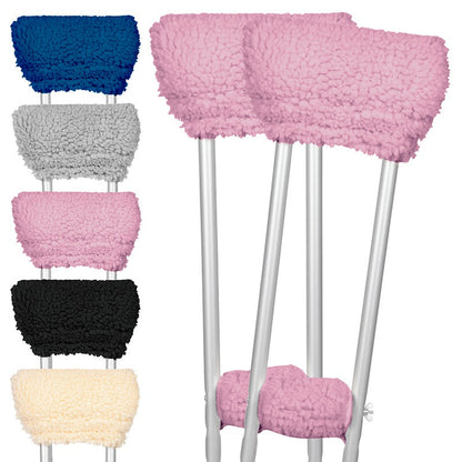 Sheepskin Crutch Pads - Pink