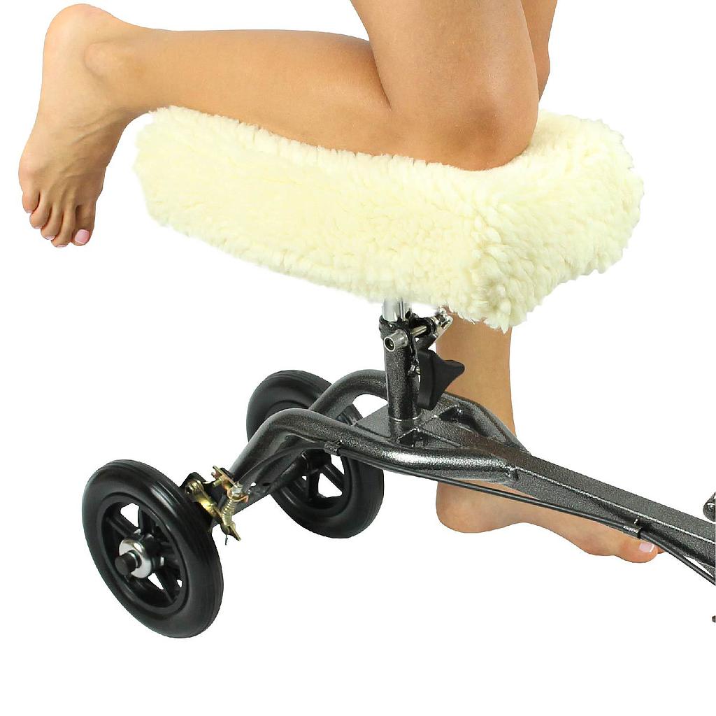Sheepskin Knee Walker Pad - Off-White