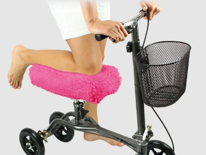 Sheepskin Knee Walker Pad - Pink