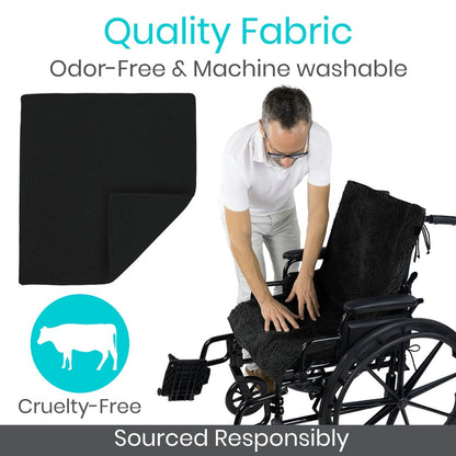 Sheepskin Wheelchair Seat and Backrest Pads