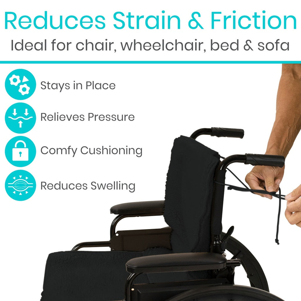 Sheepskin Wheelchair Seat and Backrest Pads