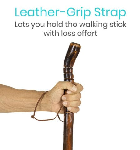 Solid Wooden Walking Sticks, 2 Pack With Rubber Tips - Mobility & Transfer Equipment