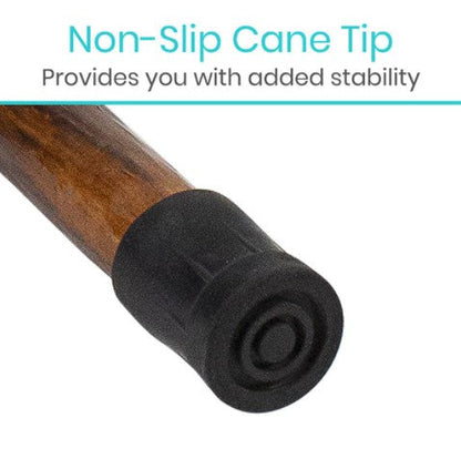 Solid Wooden Walking Sticks, 2 Pack With Rubber Tips - Mobility & Transfer Equipment
