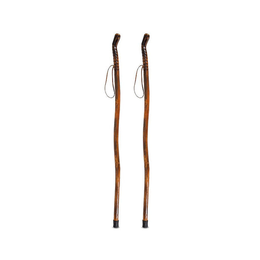 Solid Wooden Walking Sticks, 2 Pack With Rubber Tips - Mobility & Transfer Equipment
