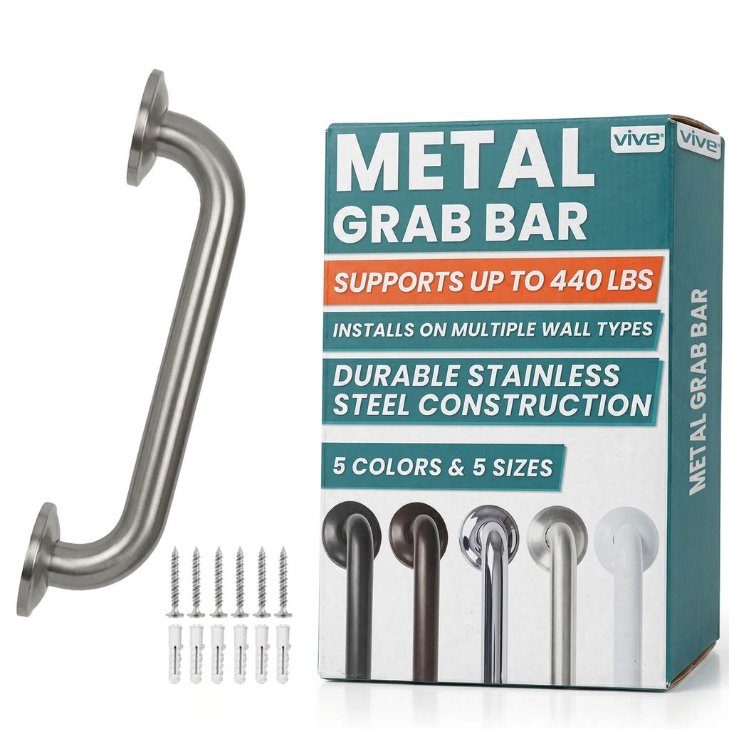 Metal Grab Bar - 12’’ / Single / Brushed Nickel