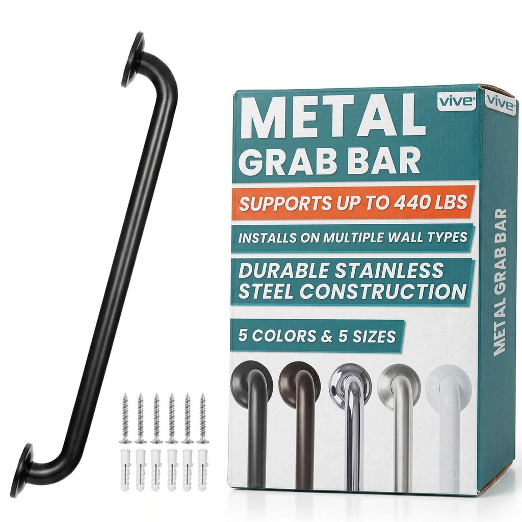 Metal Grab Bar - 24’’ / Single / Black