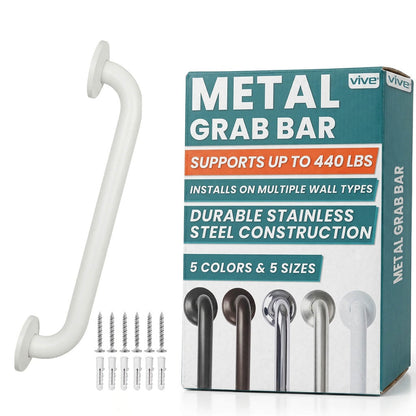 Metal Grab Bar - 16’’ / Single / White