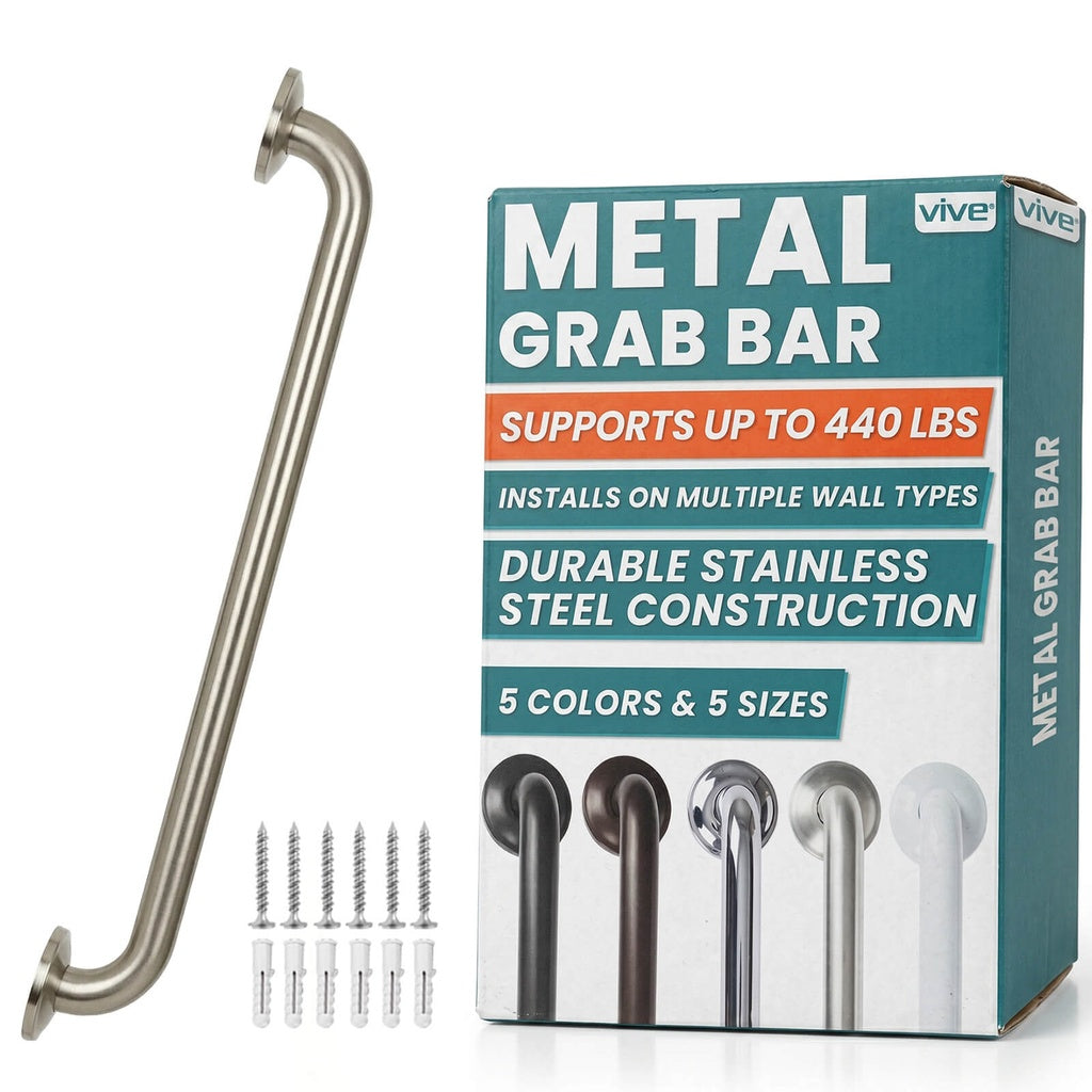 Metal Grab Bar - 24’’ / Single / Brushed Nickel