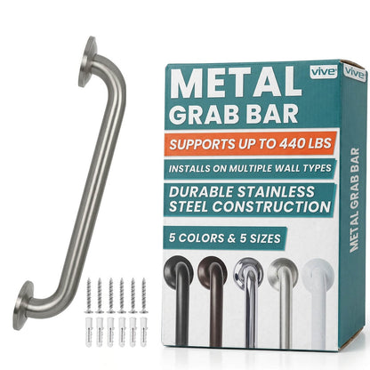 Metal Grab Bar - 16’’ / Single / Brushed Nickel