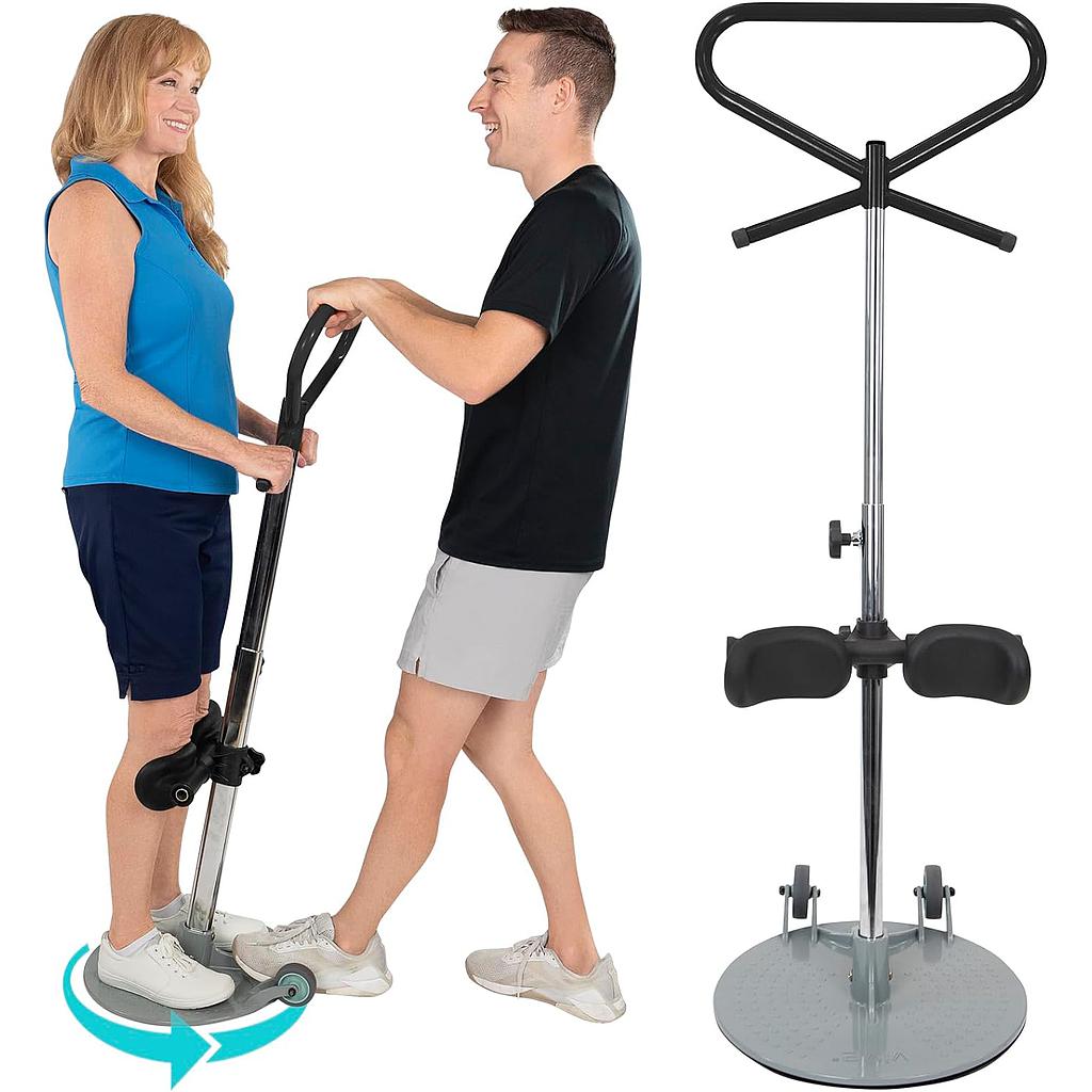 Stand-Assist Rotating Transfer Disc With Knee Support - Mobility & Transfer Equipment