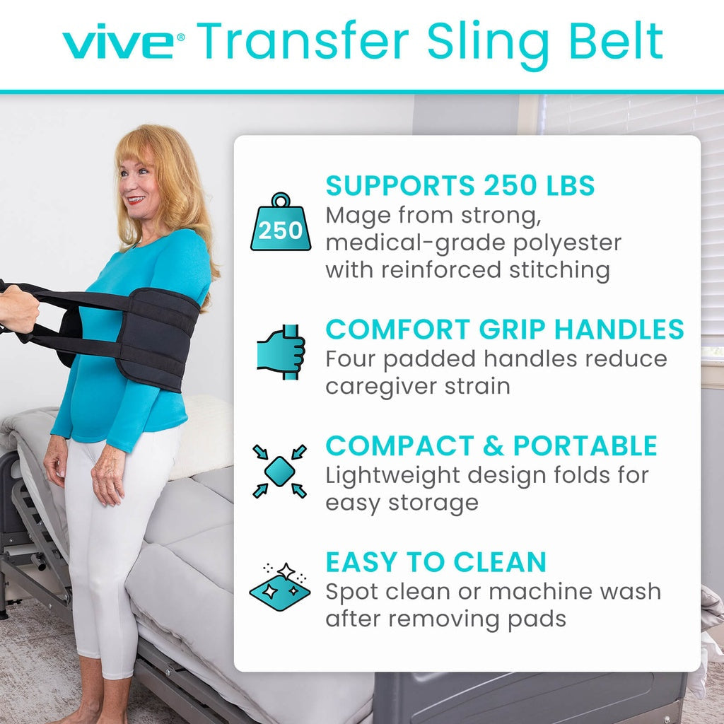 Standard Patient Transfer Sling With Multiple Handles - Mobility & Transfer Equipment