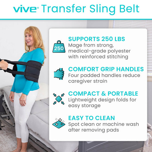 Standard Patient Transfer Sling With Multiple Handles - Mobility & Transfer Equipment