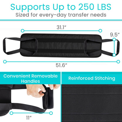 Standard Patient Transfer Sling With Multiple Handles - Mobility & Transfer Equipment