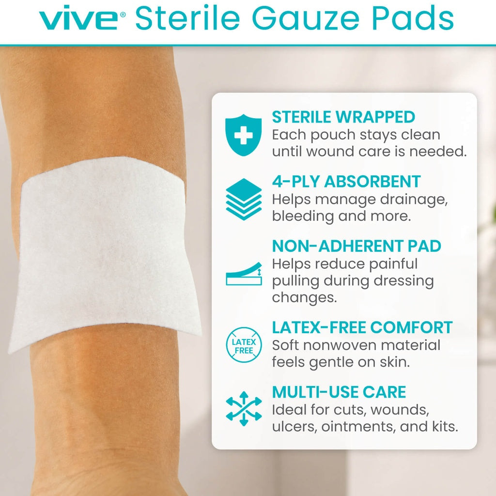 Gauze Pads (Sterile) Vive Care