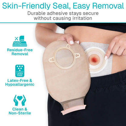 Two-Piece Ostomy Pouches, 10 Count With Closure Options - Wound Care & Infection Control