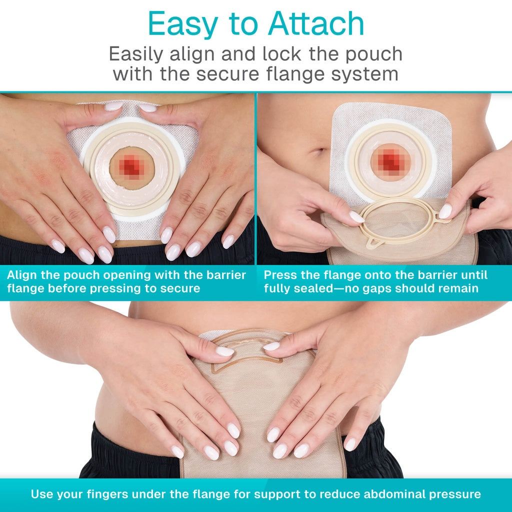 Two-Piece Ostomy Pouches, 10 Count With Closure Options - Wound Care & Infection Control