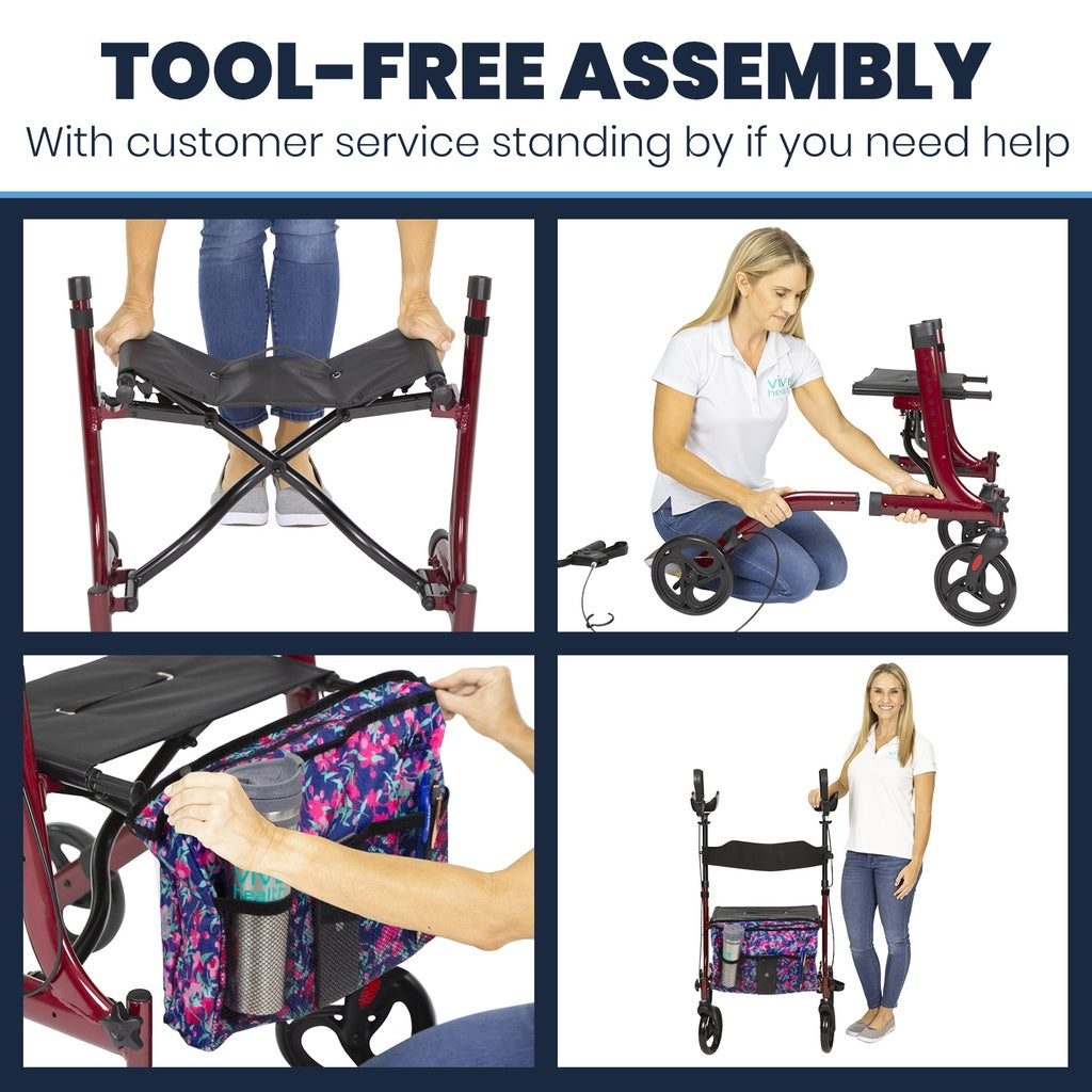 Upright Walker Floral Bundle - Red