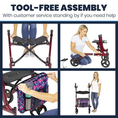 Upright Walker Floral Bundle - Red