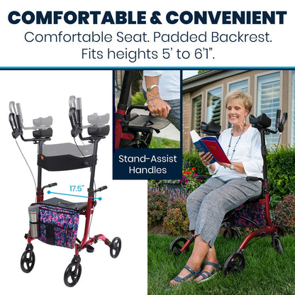 Upright Walker Floral Bundle - Red