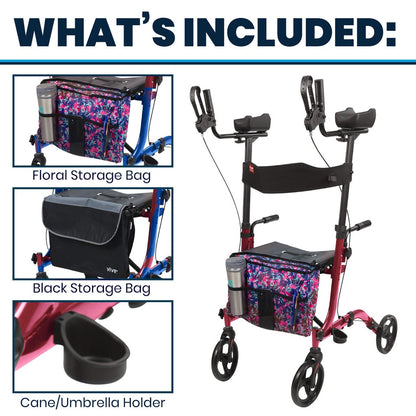 Upright Walker Floral Bundle - Red