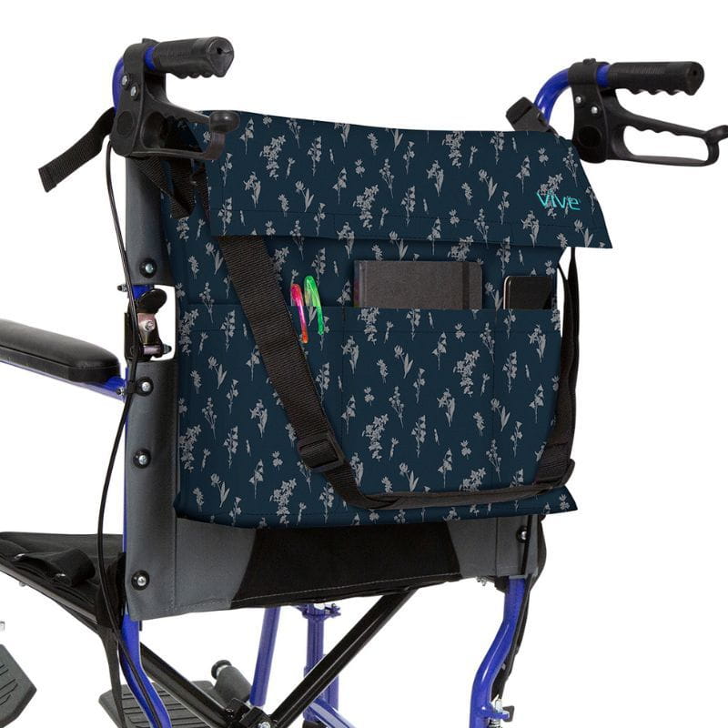 Wheelchair Bag - Blue Floral