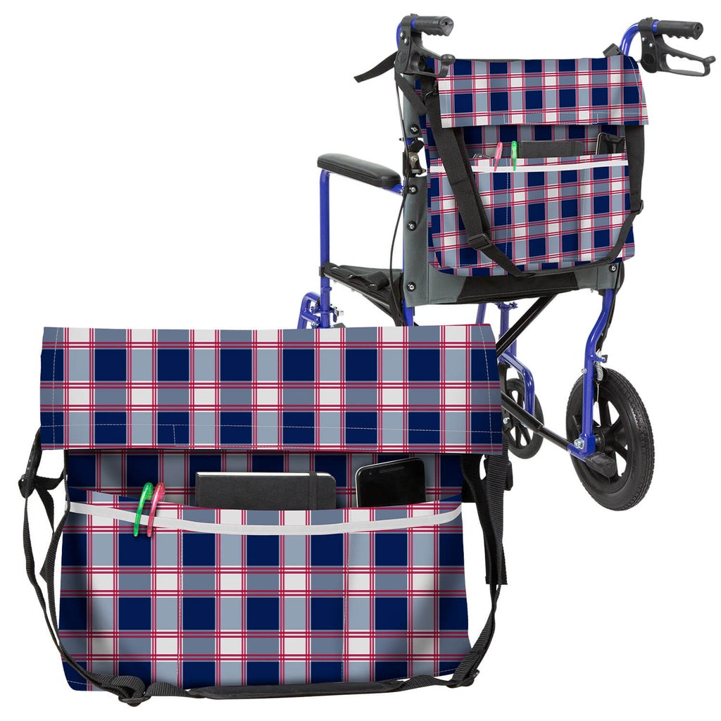 Wheelchair Bag - Red and Blue Plaid