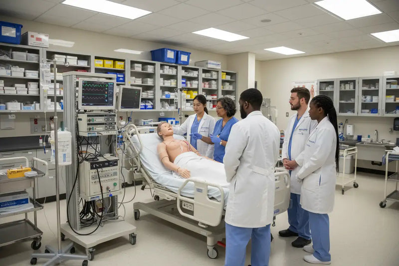 Nursing school clinical education lab setup
