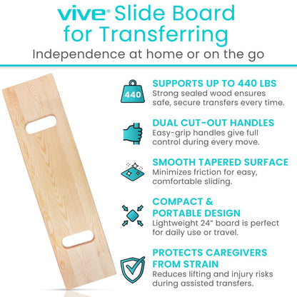 Wooden Transfer Board - 24’’ x 8’’